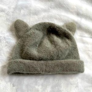 Soft Knit Grey Cat Ear Beanie